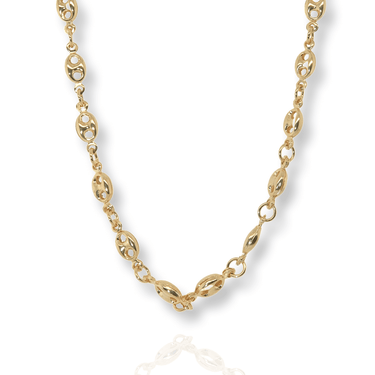 Gold Mariner Anchor Chain Necklace